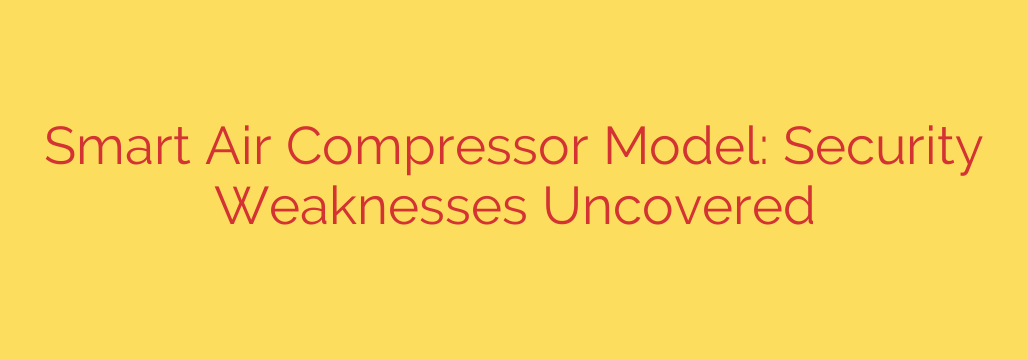 Smart Air Compressor Model: Security Weaknesses Uncovered