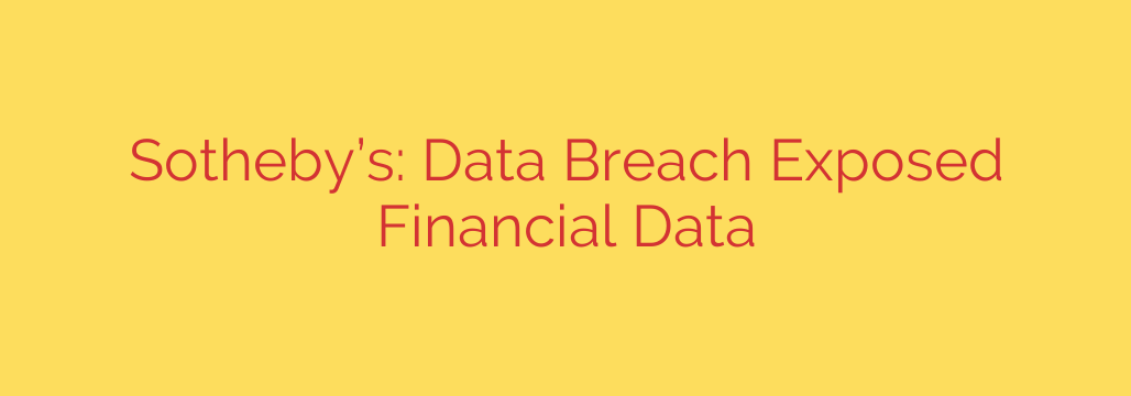 Sotheby’s: Data Breach Exposed Financial Data