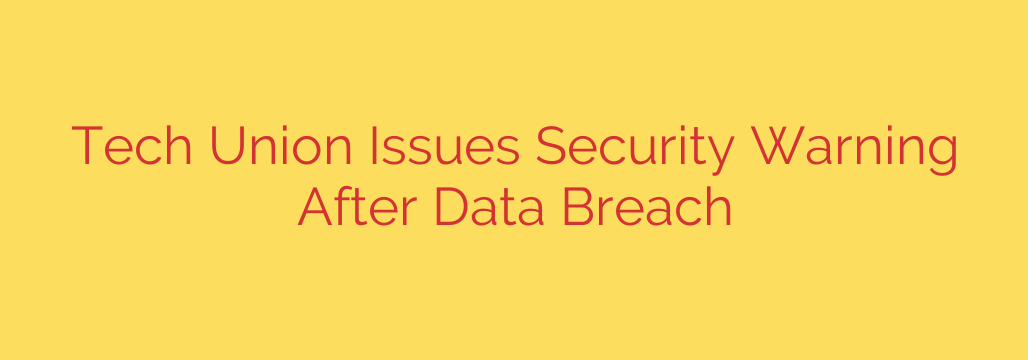 Tech Union Issues Security Warning After Data Breach