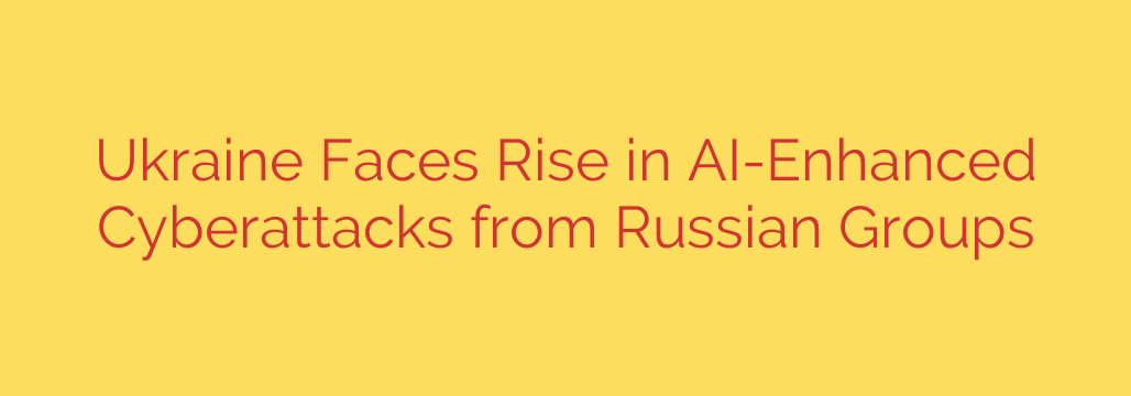 Ukraine Faces Rise in AI-Enhanced Cyberattacks from Russian Groups