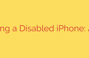 Unlocking a Disabled iPhone: A Guide