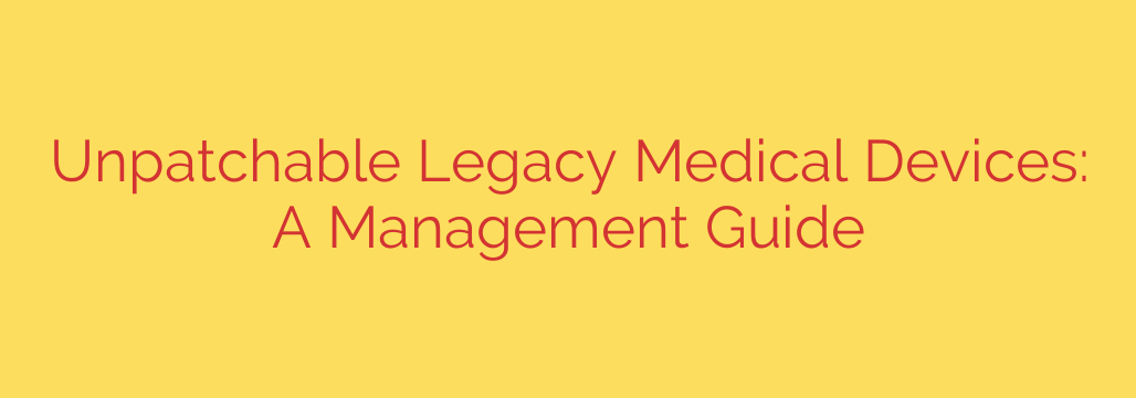 Unpatchable Legacy Medical Devices: A Management Guide