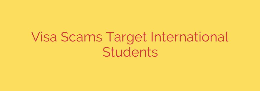 Visa Scams Target International Students