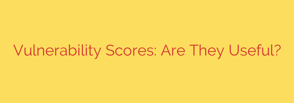 Vulnerability Scores: Are They Useful?
