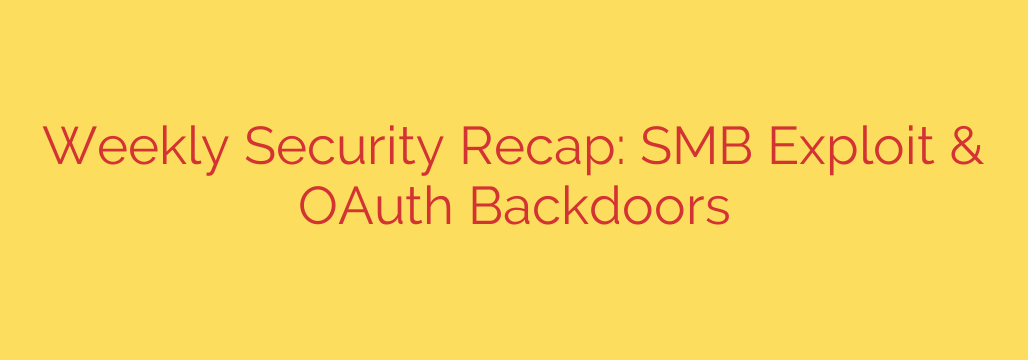 Weekly Security Recap: SMB Exploit & OAuth Backdoors