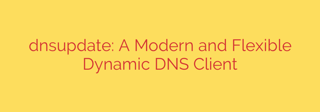dnsupdate: A Modern and Flexible Dynamic DNS Client