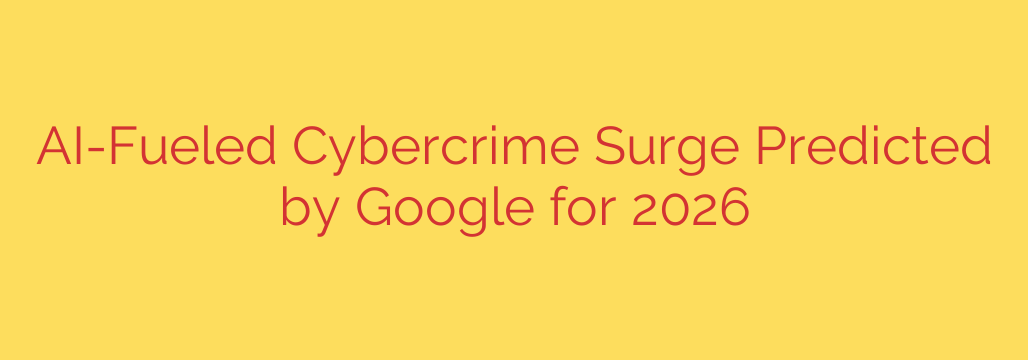AI-Fueled Cybercrime Surge Predicted by Google for 2026