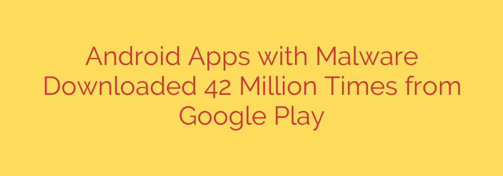 Android Apps with Malware Downloaded 42 Million Times from Google Play