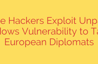 Chinese Hackers Exploit Unpatched Windows Vulnerability to Target European Diplomats