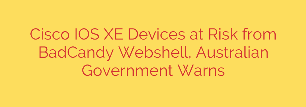 Cisco IOS XE Devices at Risk from BadCandy Webshell, Australian Government Warns
