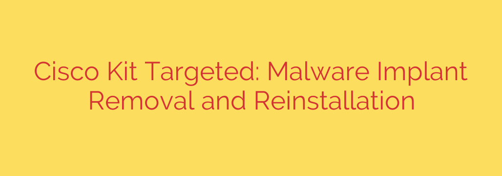 Cisco Kit Targeted: Malware Implant Removal and Reinstallation