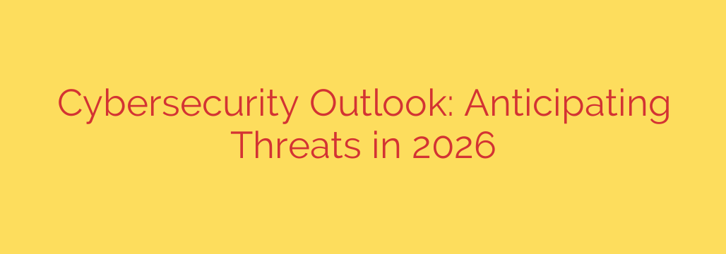Cybersecurity Outlook: Anticipating Threats in 2026