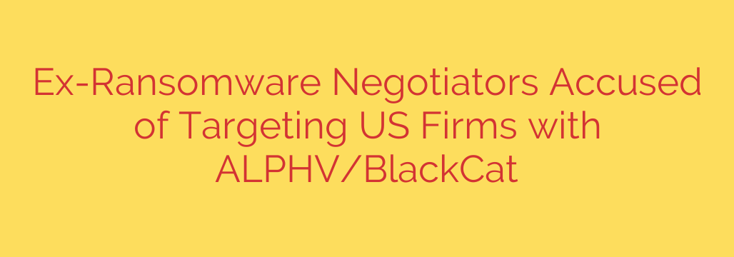 Ex-Ransomware Negotiators Accused of Targeting US Firms with ALPHV/BlackCat
