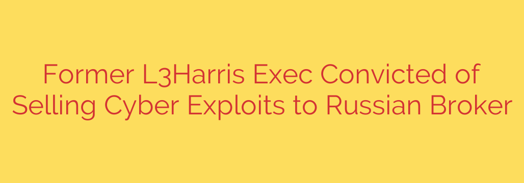 Former L3Harris Exec Convicted of Selling Cyber Exploits to Russian Broker