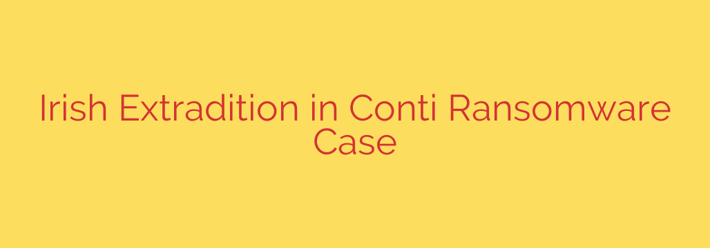 Irish Extradition in Conti Ransomware Case