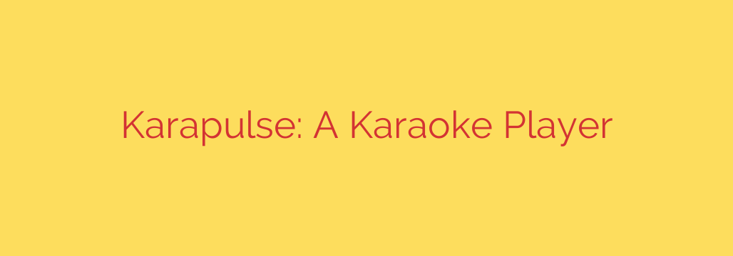 Karapulse: A Karaoke Player