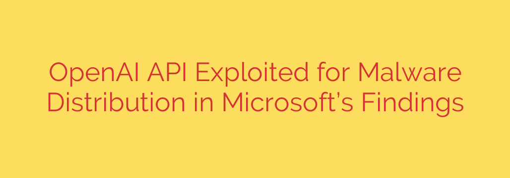 OpenAI API Exploited for Malware Distribution in Microsoft’s Findings
