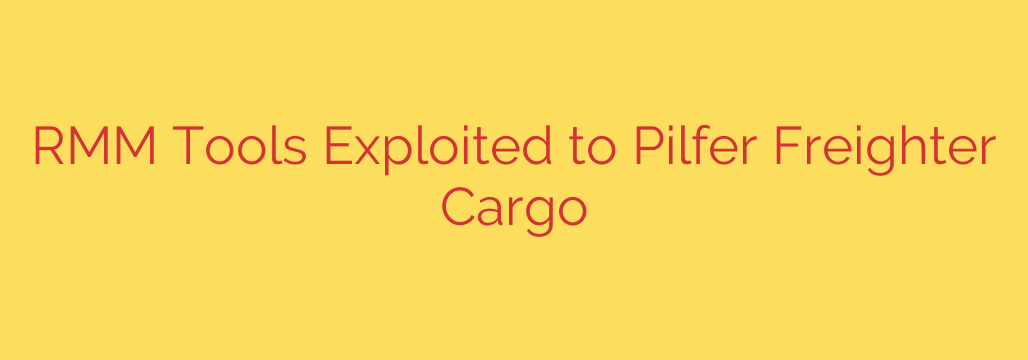 RMM Tools Exploited to Pilfer Freighter Cargo
