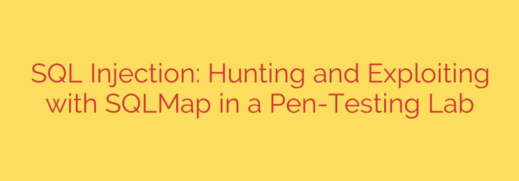 SQL Injection: Hunting and Exploiting with SQLMap in a Pen-Testing Lab