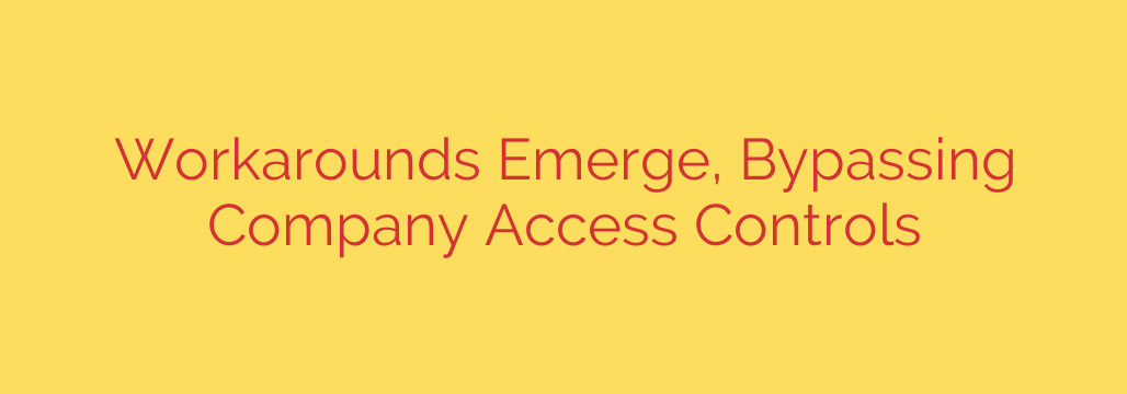 Workarounds Emerge, Bypassing Company Access Controls