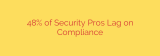 48% of Security Pros Lag on Compliance