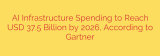 AI Infrastructure Spending to Reach USD 37.5 Billion by 2026, According to Gartner