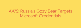 AWS: Russia’s Cozy Bear Targets Microsoft Credentials