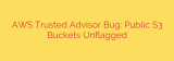 AWS Trusted Advisor Bug: Public S3 Buckets Unflagged