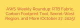 AWS Weekly Roundup: RTB Fabric, Carbon Footprint Tool, Secret-West Region, and More (October 27, 2025)