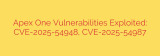 Apex One Vulnerabilities Exploited: CVE-2025-54948, CVE-2025-54987