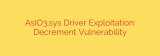 AsIO3.sys Driver Exploitation: Decrement Vulnerability