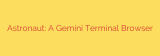 Astronaut: A Gemini Terminal Browser