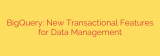 BigQuery: New Transactional Features for Data Management