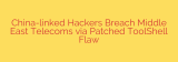 China-linked Hackers Breach Middle East Telecoms via Patched ToolShell Flaw