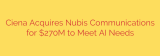 Ciena Acquires Nubis Communications for $270M to Meet AI Needs