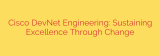 Cisco DevNet Engineering: Sustaining Excellence Through Change