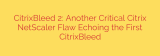 CitrixBleed 2: Another Critical Citrix NetScaler Flaw Echoing the First CitrixBleed