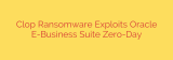 Clop Ransomware Exploits Oracle E-Business Suite Zero-Day
