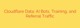 Cloudflare Data: AI Bots, Training, and Referral Traffic