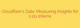 Cloudflare’s Data: Measuring Insights for 1,111 Interns