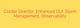 Cluster Director: Enhanced GUI, Slurm Management, Observability