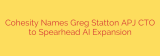 Cohesity Names Greg Statton APJ CTO to Spearhead AI Expansion