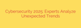 Cybersecurity 2025: Experts Analyze Unexpected Trends