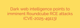 Dark web intelligence points to imminent Roundcube RCE attacks (CVE-2025-49113)