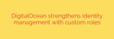 DigitalOcean strengthens identity management with custom roles