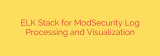 ELK Stack for ModSecurity Log Processing and Visualization