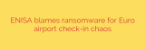 ENISA blames ransomware for Euro airport check-in chaos