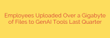 Employees Uploaded Over a Gigabyte of Files to GenAI Tools Last Quarter
