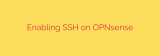 Enabling SSH on OPNsense