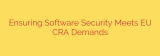 Ensuring Software Security Meets EU CRA Demands